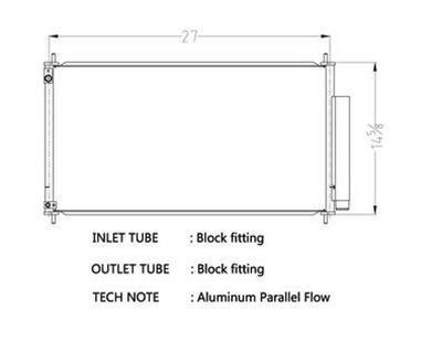 CSF Air Conditioning Condensers for 2012-2014 CIVIC - 10712 Condenser, Aluminum, Black, use on Honda®, Each