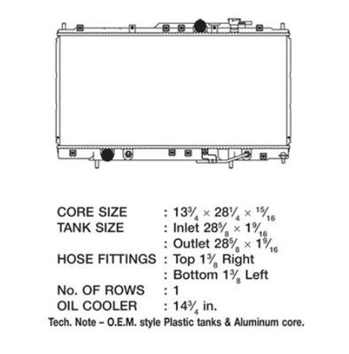 CSF Radiators 3097 Chrysler Sebring
