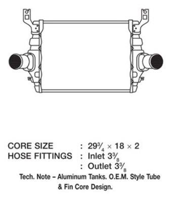 CSF Intercoolers 6017 Intercooler, Aluminum, Black, Ford, Each