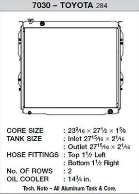 CSF Racing Radiators for 2000-2006 TUNDRA - 7030 Radiator, Racing, Aluminum, Polished, Toyota, Tundra, Each
