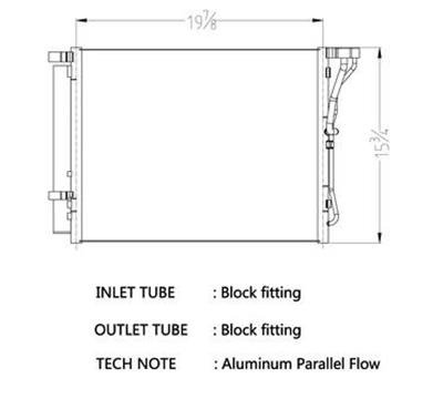 CSF Air Conditioning Condensers 10719 Condenser, Aluminum, Black, for use on Hyundai/Kia, Each