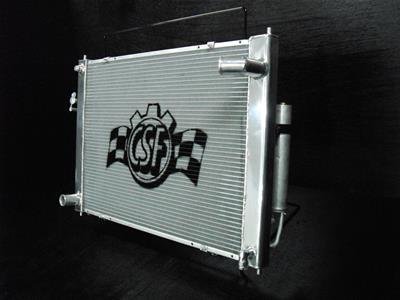 CSF Racing Radiators 7011 Radiator, Racing, Aluminum, Polished, Nissan, Infinity, G37, 370Z, Automatic Transmission, Each