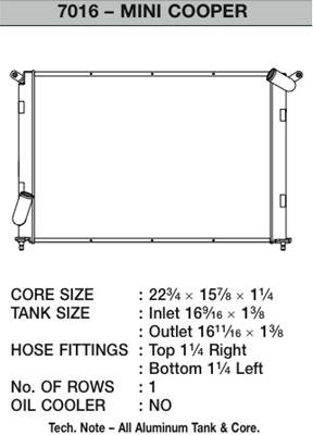 CSF Racing Radiators for 2002-2007 COOPER - 7016 Radiator, Racing, Aluminum, Polished, Mini, Cooper S, Each
