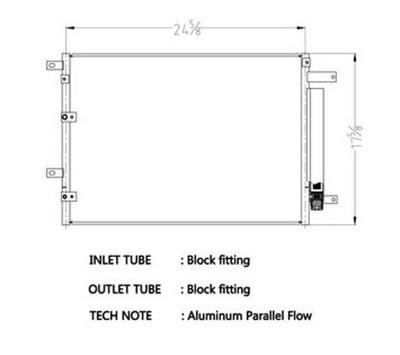 CSF Air Conditioning Condensers 10715 Condenser, Aluminum, Black, Chrysler, Each
