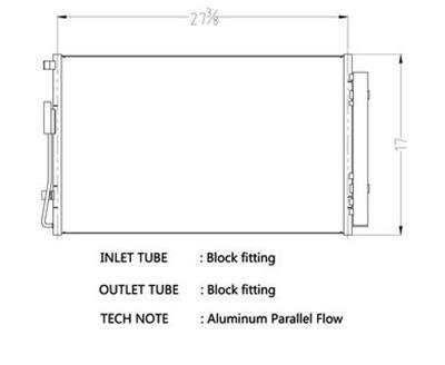 CSF Air Conditioning Condensers 10718 Condenser, Aluminum, Black, for use on Hyundai, Each