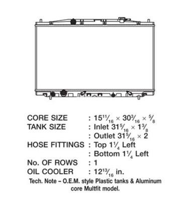 CSF Radiators 3368 Honda Accord