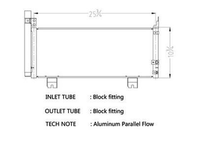 CSF Air Conditioning Condensers 10727 Condenser, Aluminum, Black, Lexus, Each