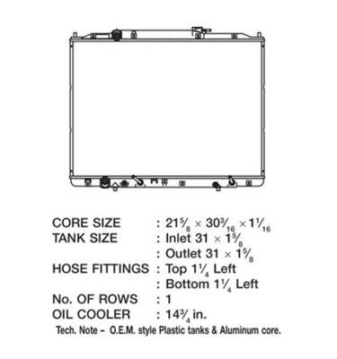 CSF Radiators 3402 Honda Pilot