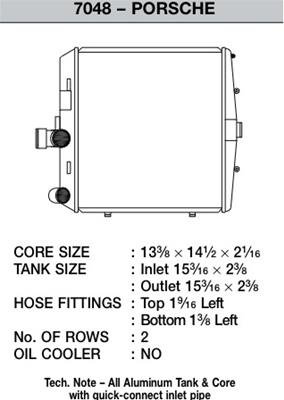 CSF Racing Radiators for 2005-2012 911, BOXSTER, 2006-2012 CAYMAN - 7048 Radiator, Racing, Aluminum, Polished, Porsche, Boxster, Cayman, 997, Carrera, Right Side, Each