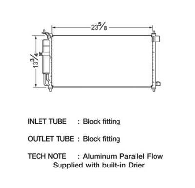 CSF Air Conditioning Condensers 10508 Condenser, Aluminum, Natural, Nissan, Each