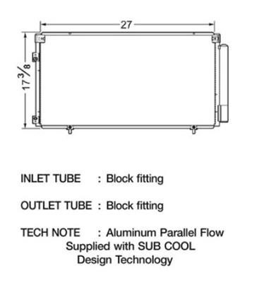 CSF Air Conditioning Condensers 10334 Condenser, Aluminum, Black, Toyota, Each