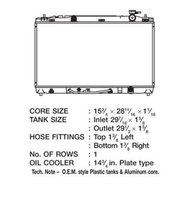 CSF Radiators for 2009-2015 VENZA - 3447 Radiator, OE Replacement, Aluminum/Plastic, Natural, Toyota, Venza, Each