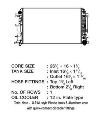 CSF Radiators 3660 Radiator, OE Replacement, Aluminum/Plastic, Natural, Dodge, Sprinter, Each