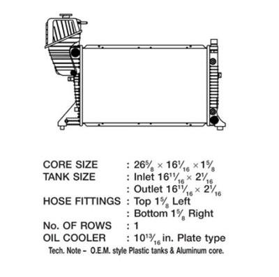 CSF Radiators 3661 Radiator, OE Replacement, Aluminum/Plastic, Natural, Dodge, Sprinter, Each