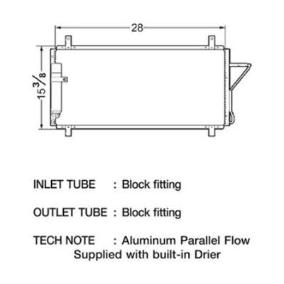CSF Air Conditioning Condensers for 2003-2009 350Z - 10419 Condenser, Aluminum, Natural, Nissan, Each