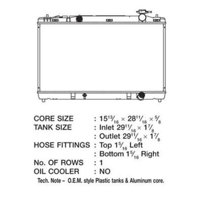 CSF Radiators 3503 Toyota Camry