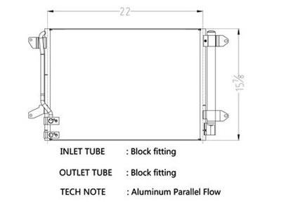 CSF Air Conditioning Condensers for 2012-2014 BEETLE, JETTA - 10745 Condenser, Aluminum, Black, Volkswagen, Each