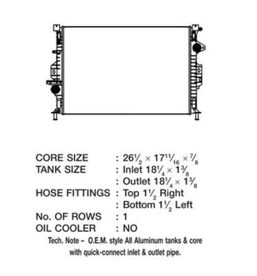 CSF Radiators 3707 Radiator, OE Replacement, Aluminum/Plastic, Natural, Land Rover, Volvo, Each