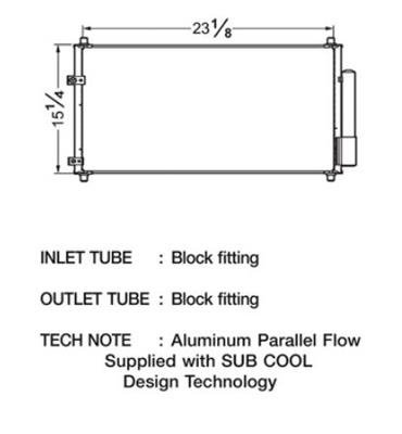 CSF Air Conditioning Condensers 10477 Condenser, Aluminum, Natural, Scion, Each
