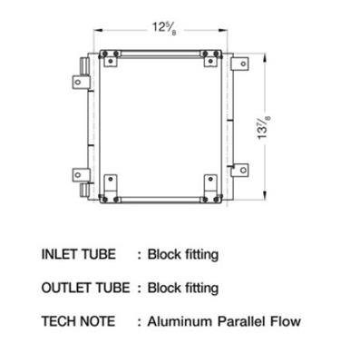 CSF Air Conditioning Condensers 10648 Condenser, Aluminum, Black, Isuzu, Each
