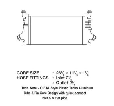 CSF Intercoolers 6004 Intercooler, Aluminum, Natural, Chevy, Each