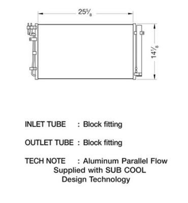 CSF Air Conditioning Condensers 10681 Condenser, Aluminum, Natural, for use on Hyundai, Each