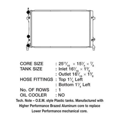 CSF Radiators 3563 Radiator, OE Replacement, Aluminum/Plastic, Natural, Volkswagen, Each