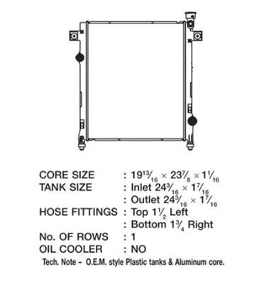 CSF Radiators for 2007-2011 NITRO - 3419 Radiator, OE Replacement, Aluminum/Plastic, Natural, Dodge, Nitro, Each