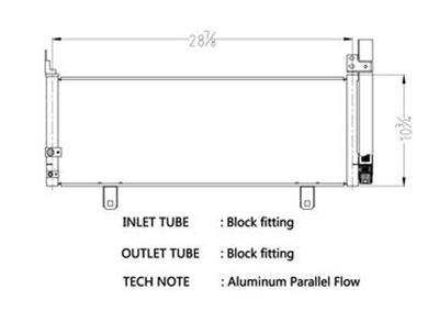 CSF Air Conditioning Condensers for 2013-2014 AVALON, 2012-2014 CAMRY - 10782 Condenser, Aluminum, Natural, Toyota, Each