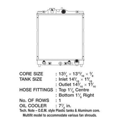 CSF Radiators 2601 Honda Civic