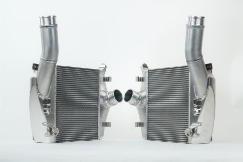 CSF Intercoolers 8211R Intercooler, Air to Air, Aluminum, Natural, Lamborghini, Audi, Pair