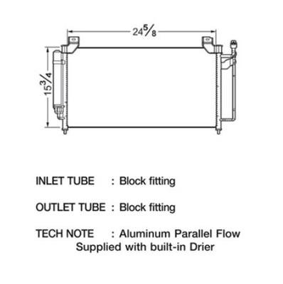CSF Air Conditioning Condensers 10502 Condenser, Aluminum, Natural, Mazda, Each
