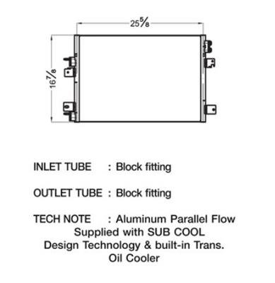 CSF Air Conditioning Condensers 10524 Condenser, Aluminum, Black, Chrysler, Each