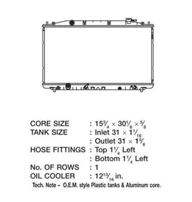 CSF Radiators 3398 Acura Tsx
