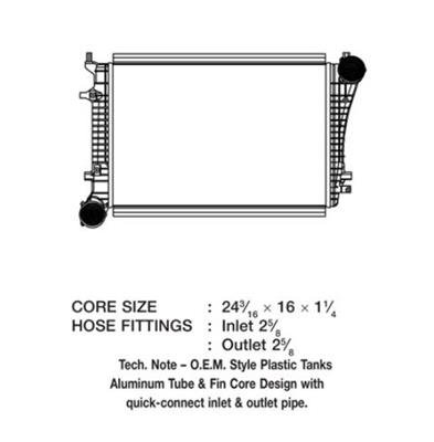 CSF Intercoolers 6063 Intercooler, Aluminum, Natural, Volkswagen, Each