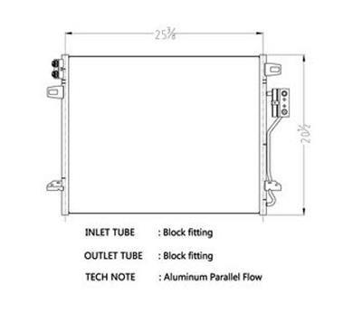 CSF Radiator Air Conditioning Condensers 10744 Dodge Caravan / Chrysler Town & Country