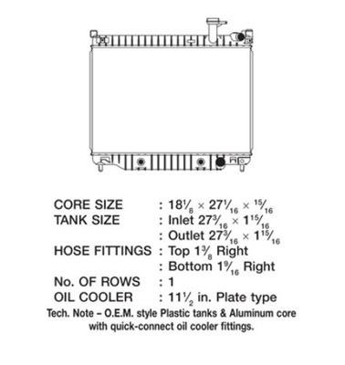 CSF Radiators 3108 Buick Rainier