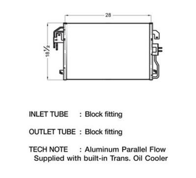CSF Air Conditioning Condensers 10527 Condenser, Aluminum, Black, Ford, Each