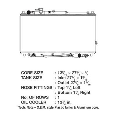CSF Radiators for 2000-2004 SPECTRA - 2927 Kia Spectra