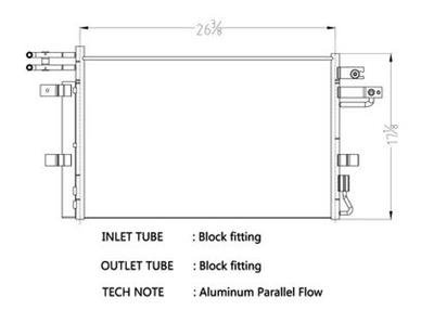 CSF Air Conditioning Condensers 10706 Condenser, Aluminum, Black, Ford, Each