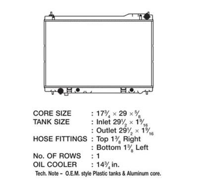 CSF Radiators 3405 Inifiniti Fx 45