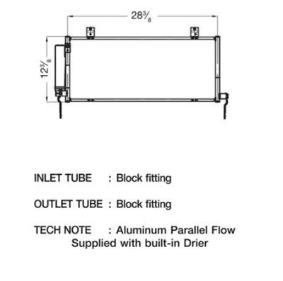 CSF Air Conditioning Condensers for 2006-2012 ECLIPSE - 10544 Condenser, Aluminum, Natural, Mitsubishi, Each
