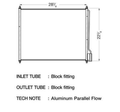 CSF Air Conditioning Condensers 10554 Condenser, Aluminum, Black, Ford, Each