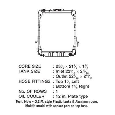 CSF Radiators 3242 Chevrolet W Series Gas