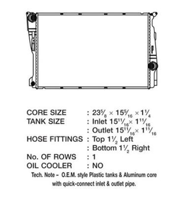 CSF Radiators 3646 Radiator, OE Replacement, Aluminum/Plastic, Natural, BMW, X3, X4, Each