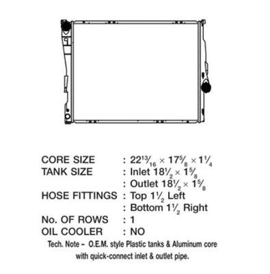 CSF Radiators 3708 Radiator, OE Replacement, Aluminum/Plastic, Natural, BMW, Each