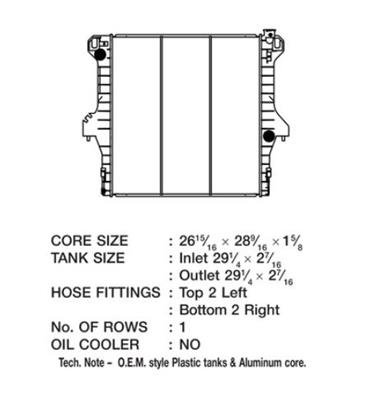 CSF Radiators for 2004-2008 RAM 2500, 3500 - 3710 Radiator, OE Replacement, Aluminum/Plastic, Natural, Dodge, Ram, Cummins, Each