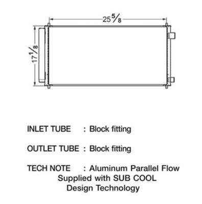 CSF Air Conditioning Condensers for 2003-2008 6 - 10504 Condenser, Aluminum, Natural, Mazda, Each