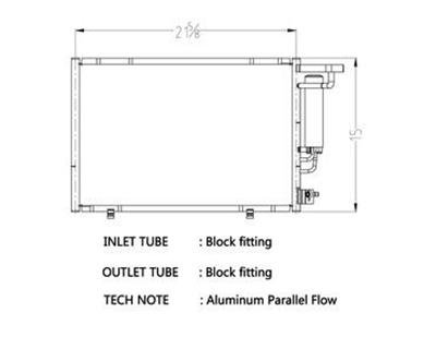 CSF Air Conditioning Condensers 10758 Condenser, Aluminum, Natural, Ford, Each
