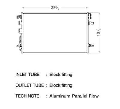 CSF Air Conditioning Condensers 10553 Condenser, Aluminum, Black, Chrysler, Each